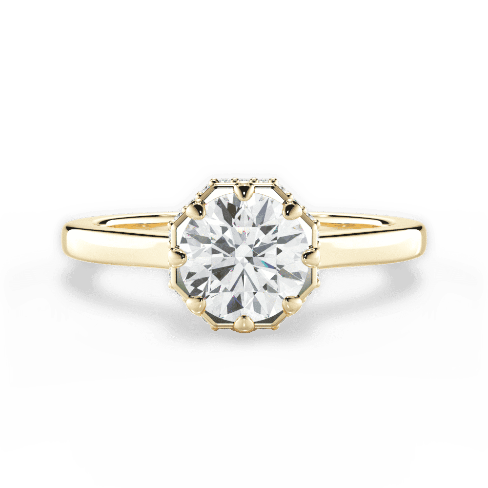 14kt Yellow Gold/18kt Yellow Gold/round/top