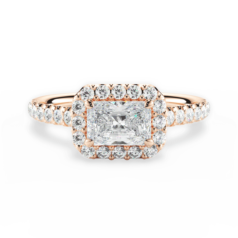 14kt Rose Gold/18kt Rose Gold/radiant/top