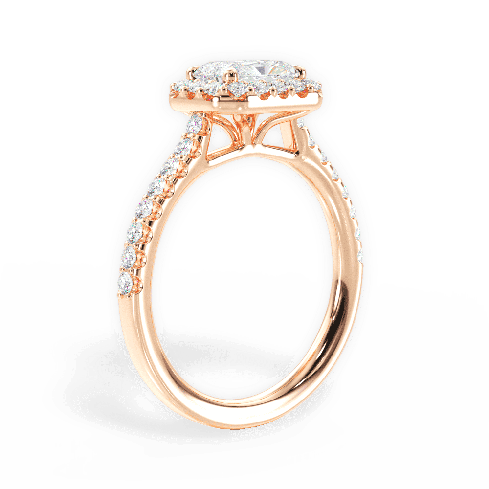 14kt Rose Gold/18kt Rose Gold/radiant/front