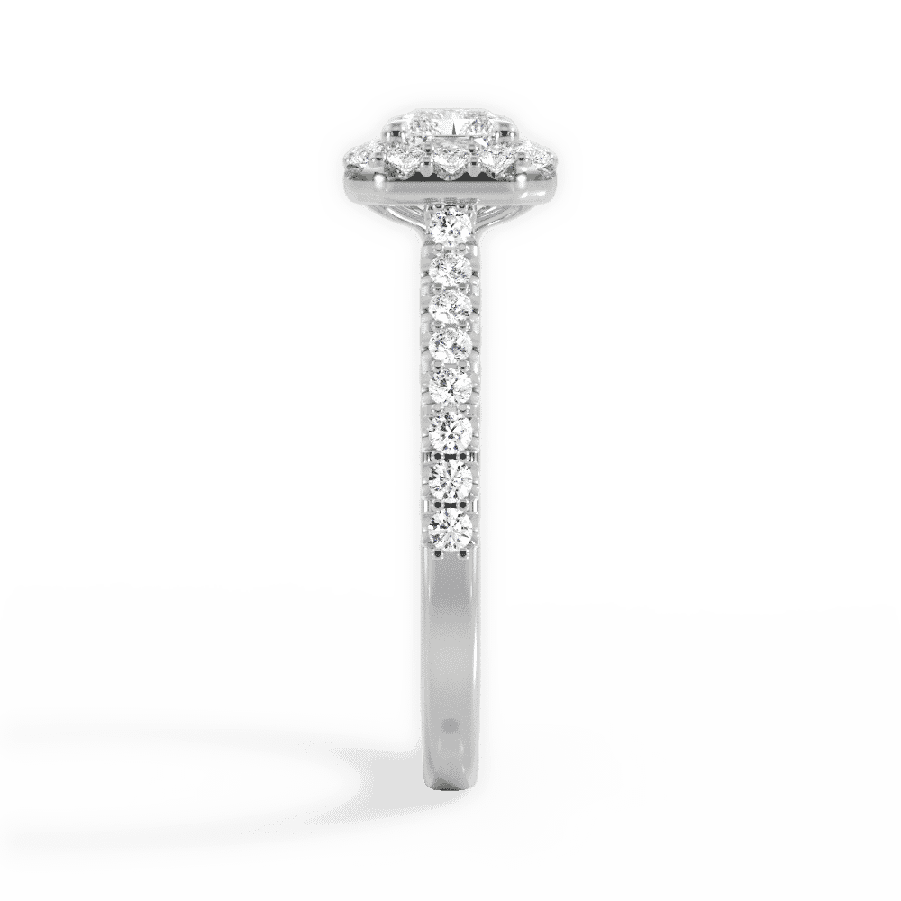 14kt White Gold/18kt White Gold/Platinum/radiant/side