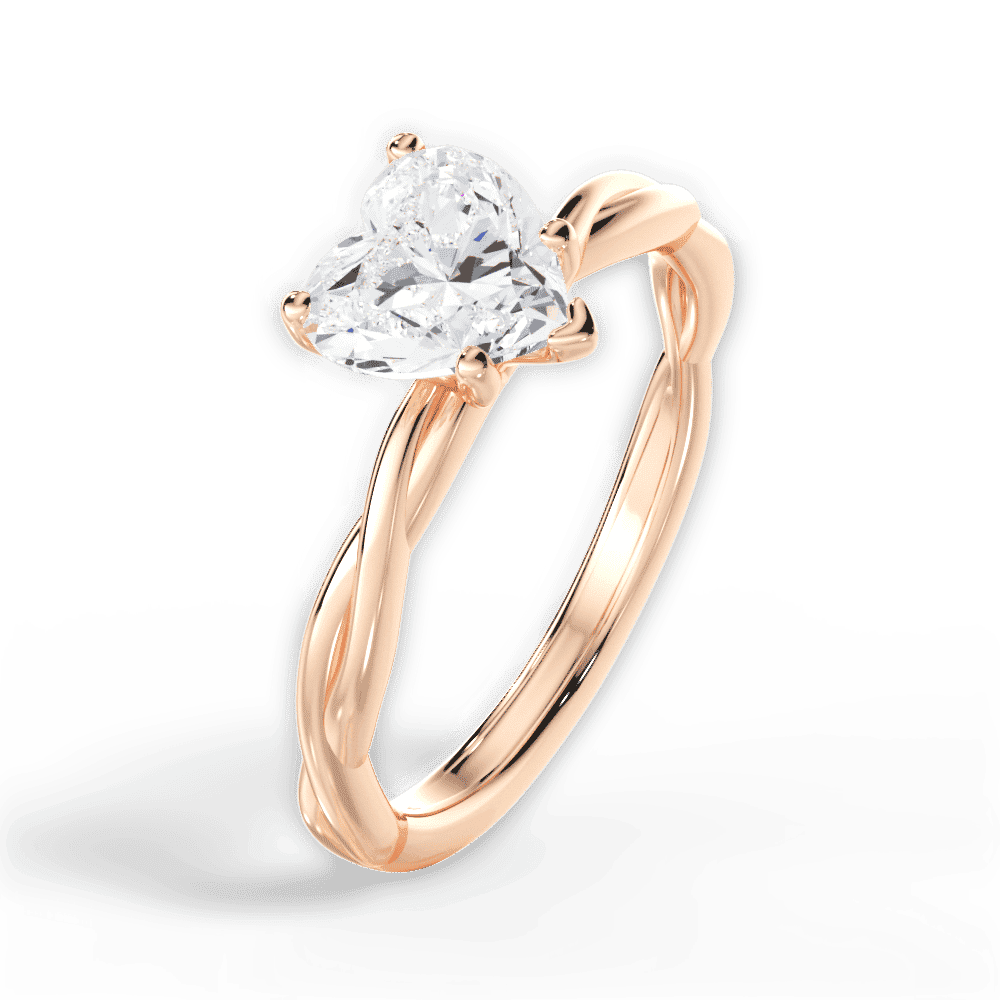 14kt Rose Gold/18kt Rose Gold/heart/perspective