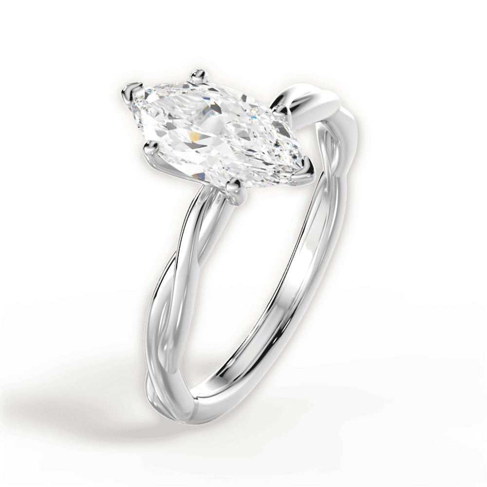 14kt White Gold/18kt White Gold/Platinum/marquise/perspective