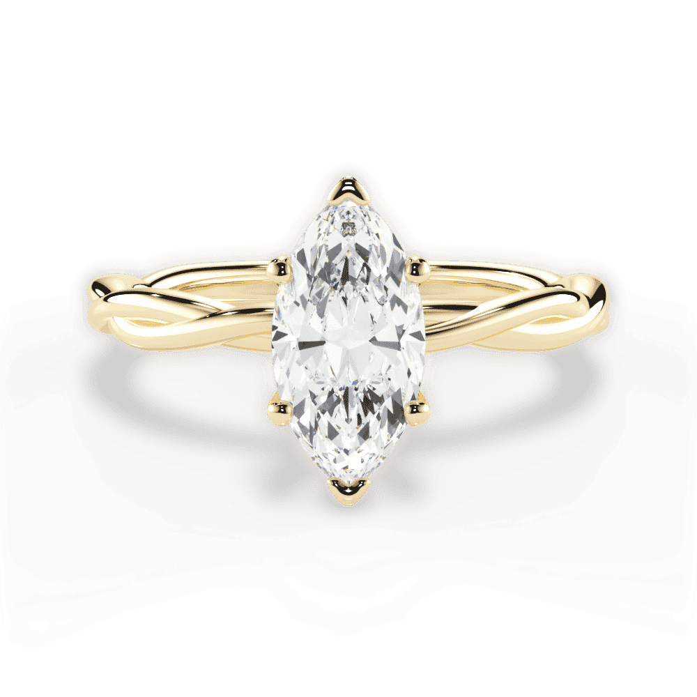 14kt Yellow Gold/18kt Yellow Gold/marquise/top