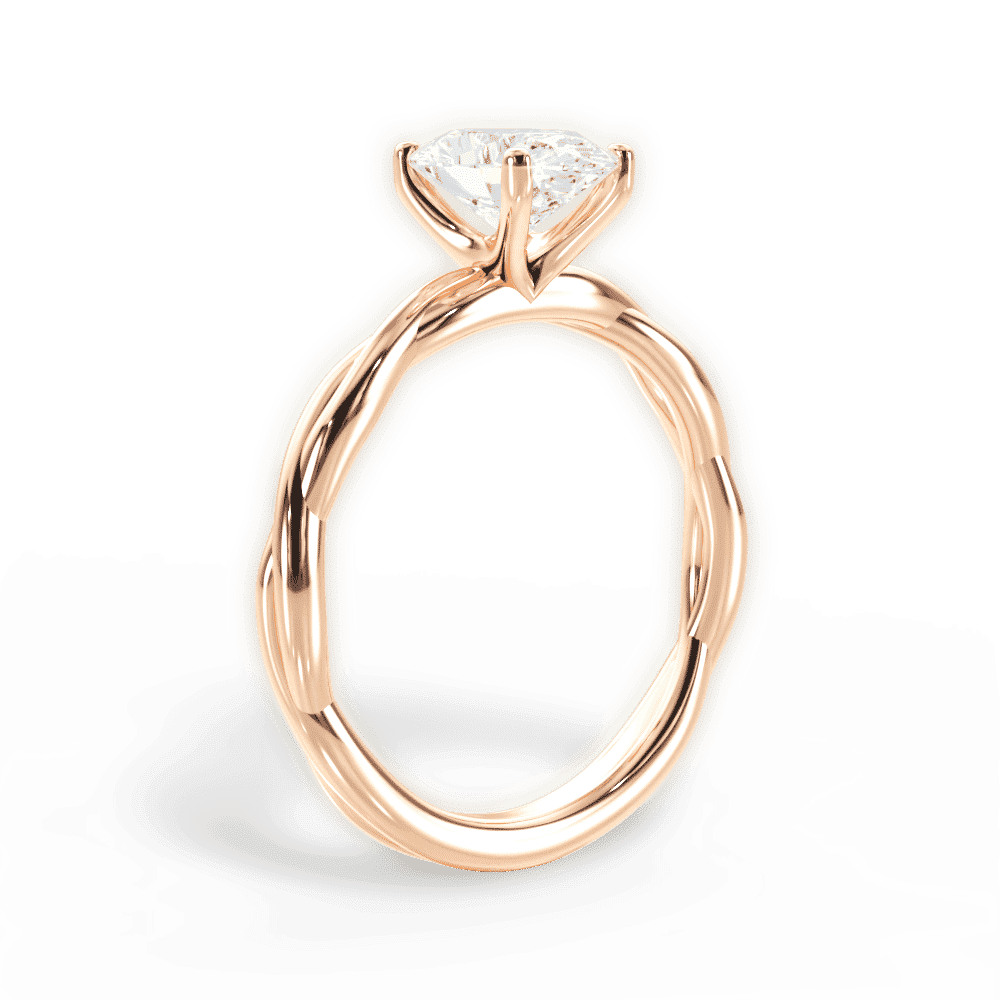 14kt Rose Gold/18kt Rose Gold/oval/front