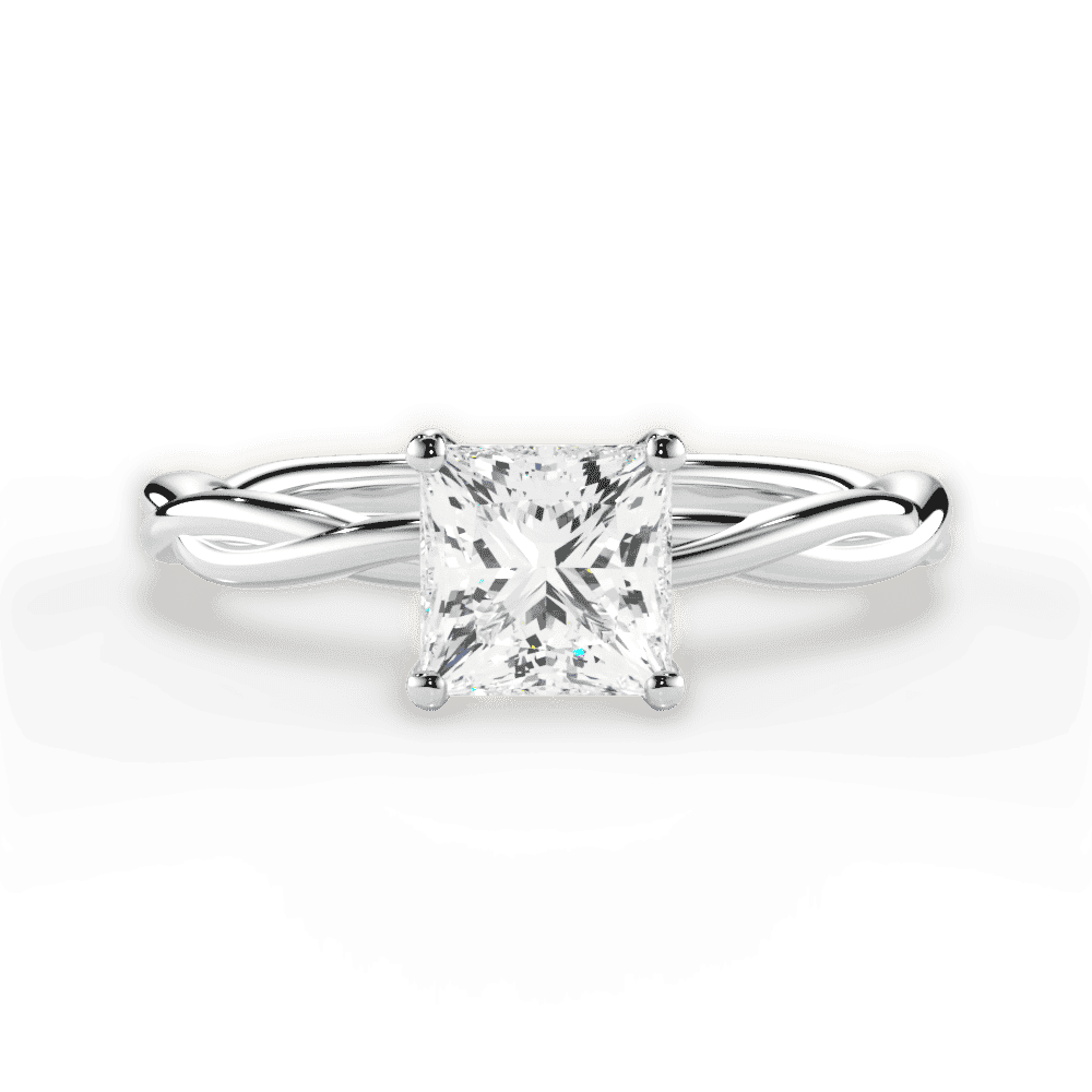 14kt White Gold/18kt White Gold/Platinum/princess/top