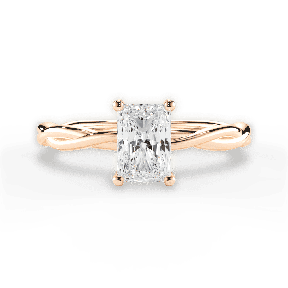 14kt Rose Gold/18kt Rose Gold/radiant/top