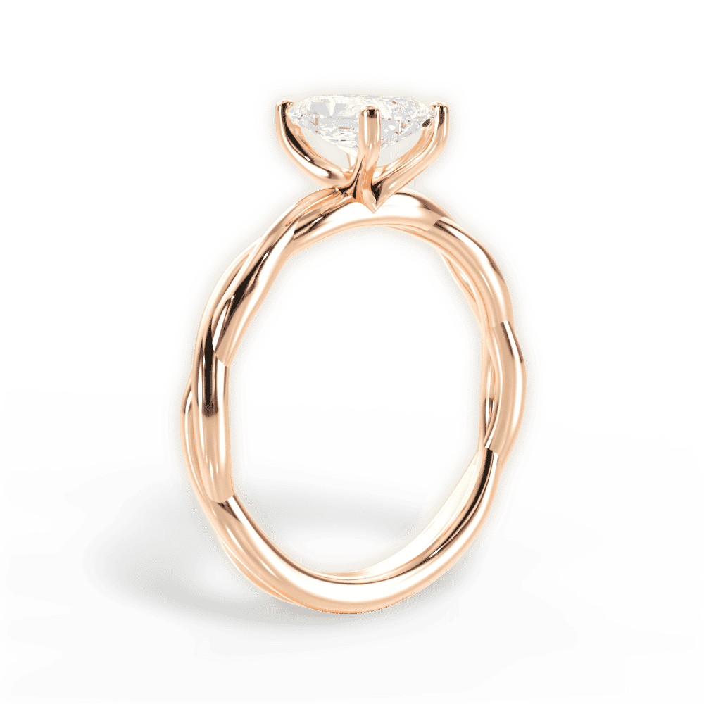 14kt Rose Gold/18kt Rose Gold/radiant/front