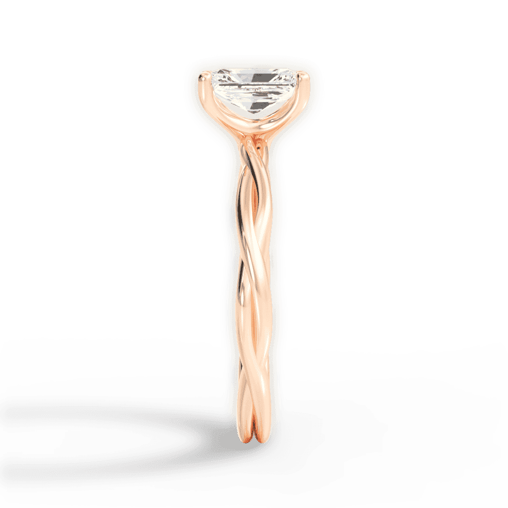 14kt Rose Gold/18kt Rose Gold/radiant/side