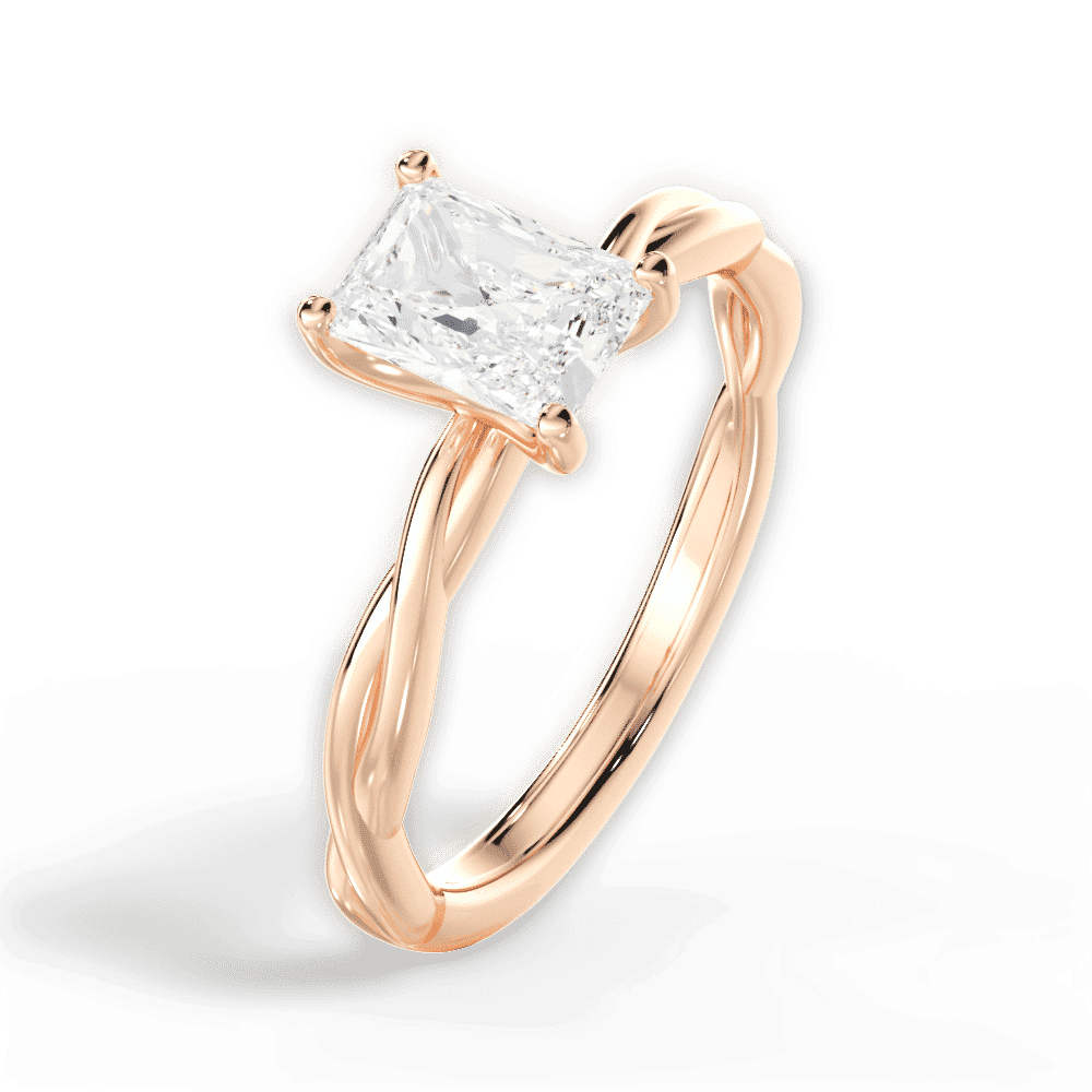 14kt Rose Gold/18kt Rose Gold/radiant/perspective