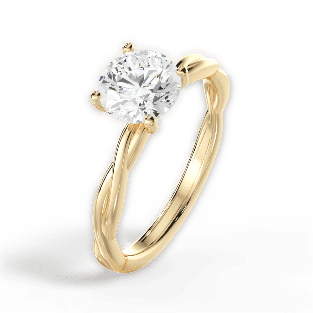 14kt Yellow Gold/18kt Yellow Gold/round/perspective