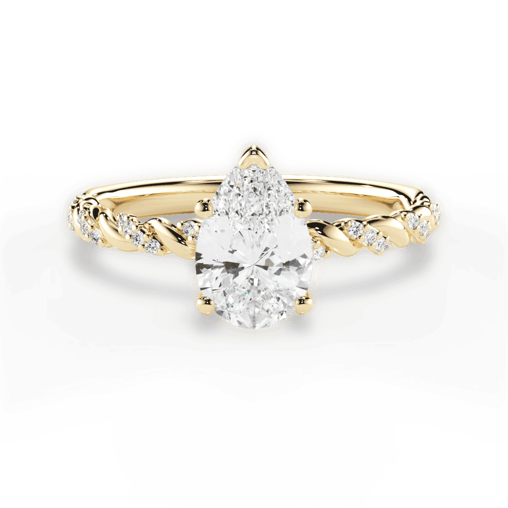 14kt Yellow Gold/18kt Yellow Gold/pear/top