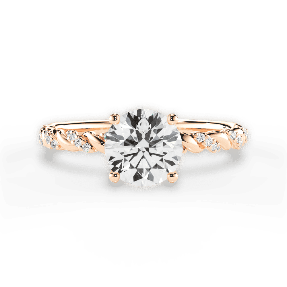 14kt Rose Gold/18kt Rose Gold/round/top