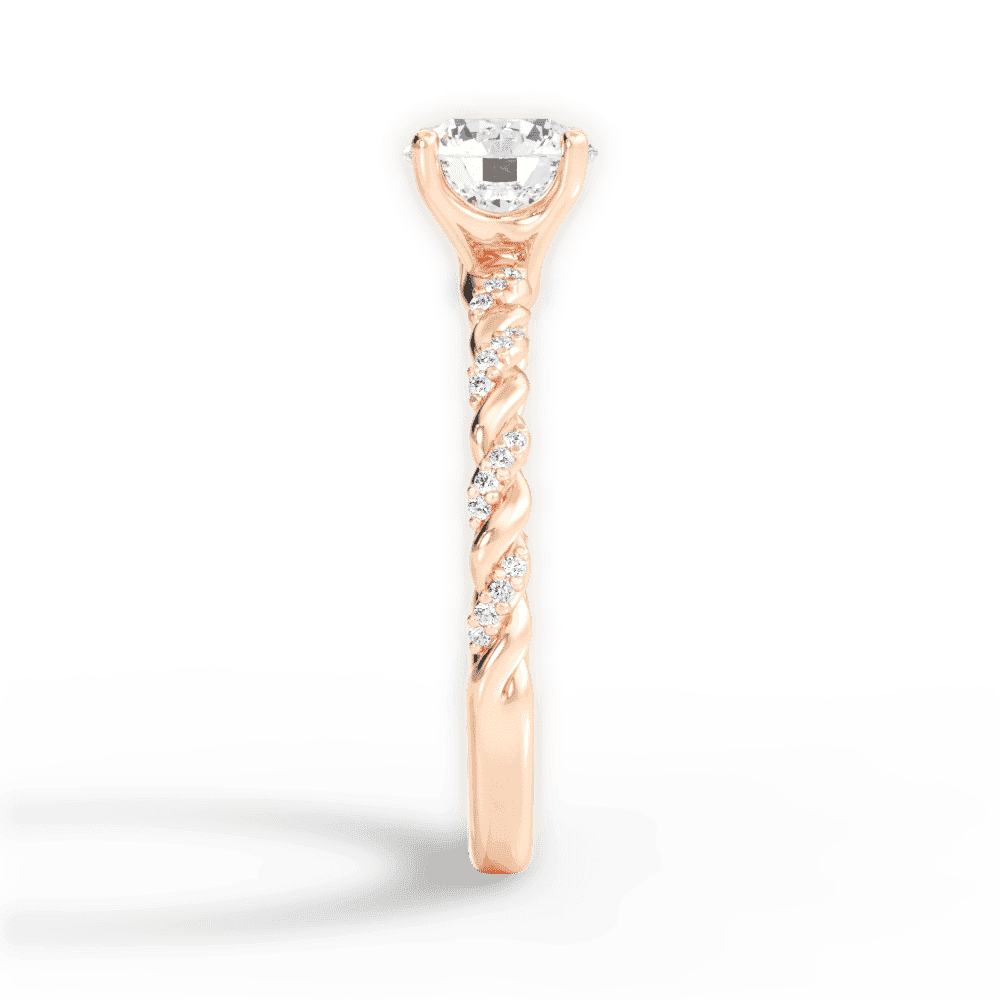 14kt Rose Gold/18kt Rose Gold/round/side