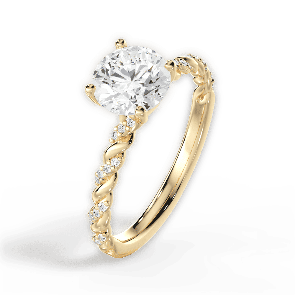 14kt Yellow Gold/18kt Yellow Gold/round/perspective