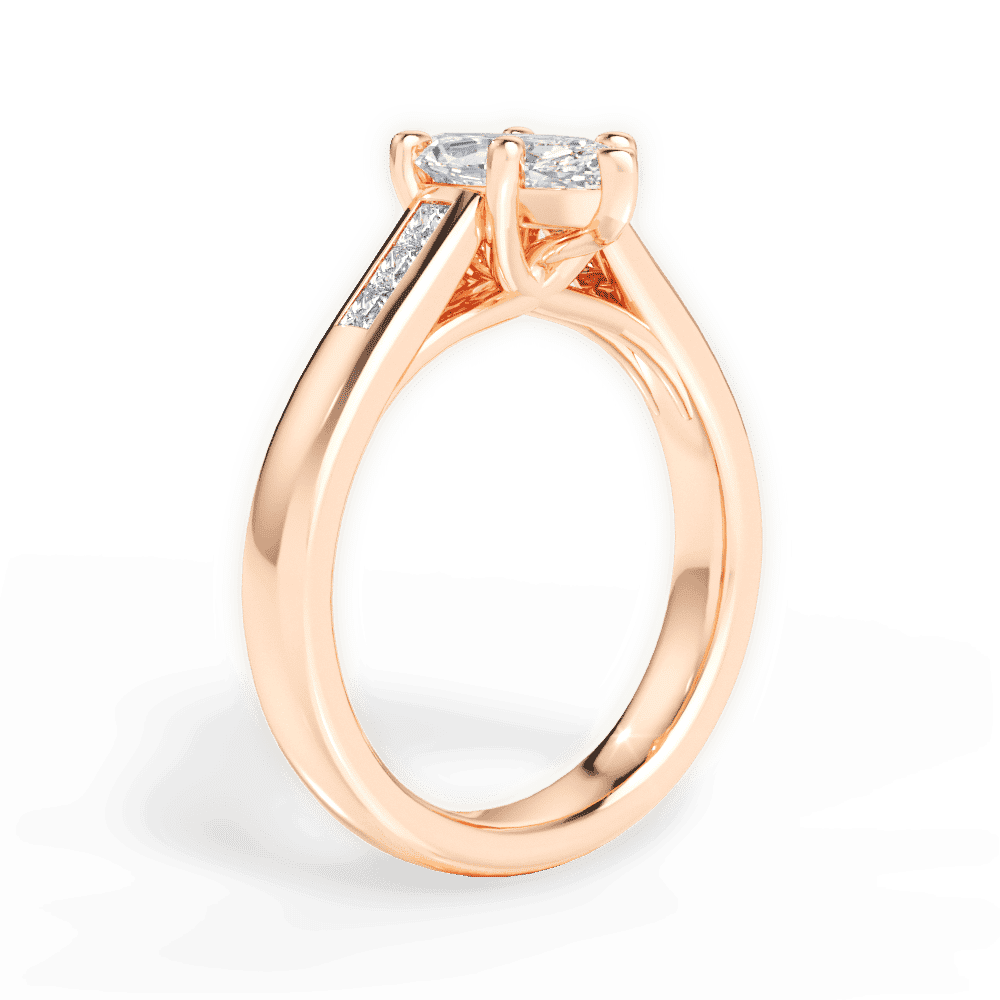 14kt Rose Gold/18kt Rose Gold/marquise/front