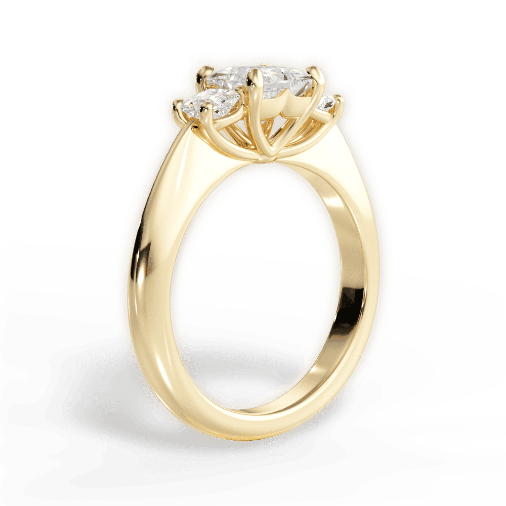 14kt Yellow Gold/18kt Yellow Gold/princess/front