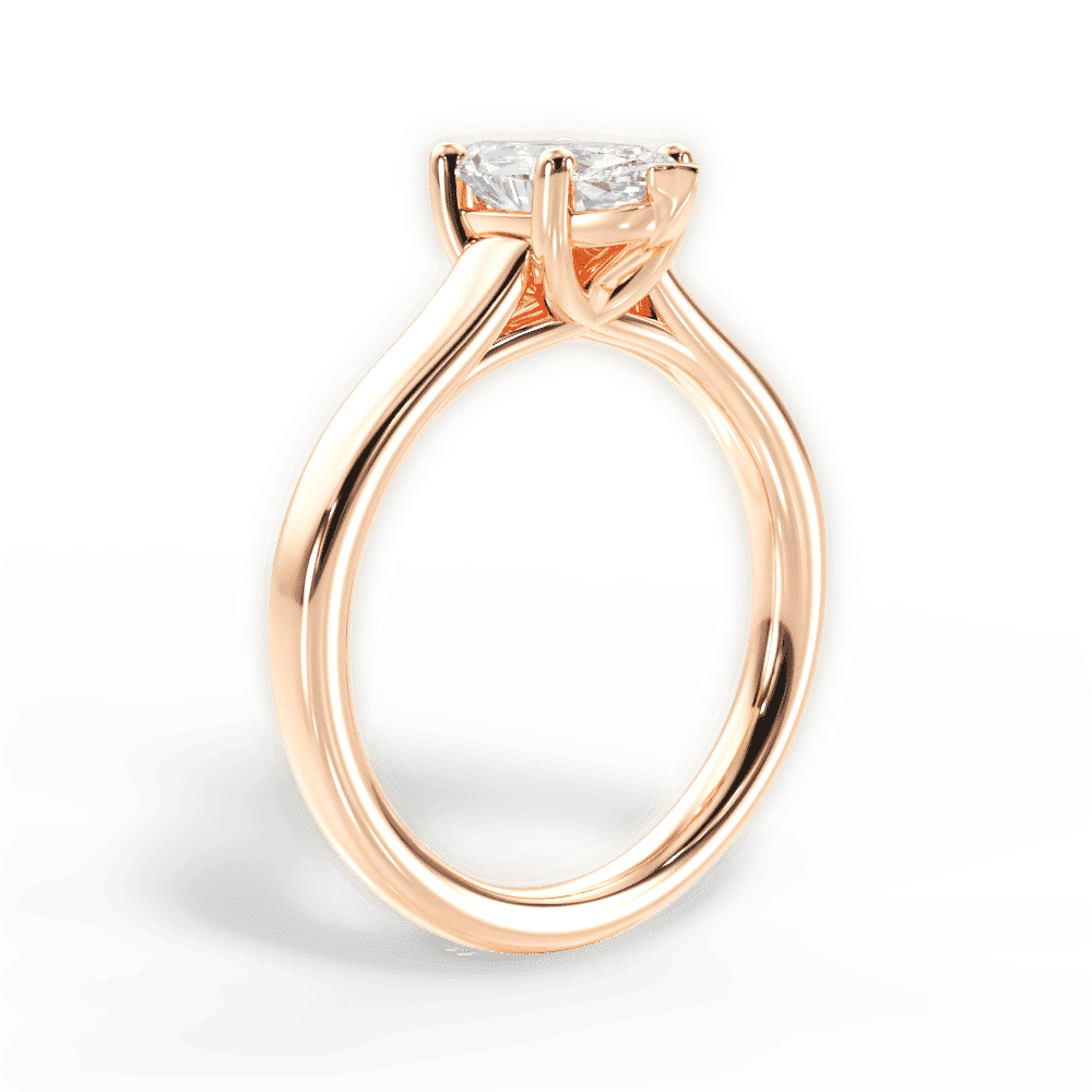 14kt Rose Gold/18kt Rose Gold/marquise/front
