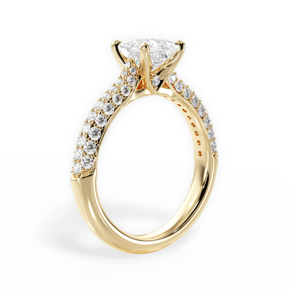 14kt Yellow Gold/18kt Yellow Gold/princess/front