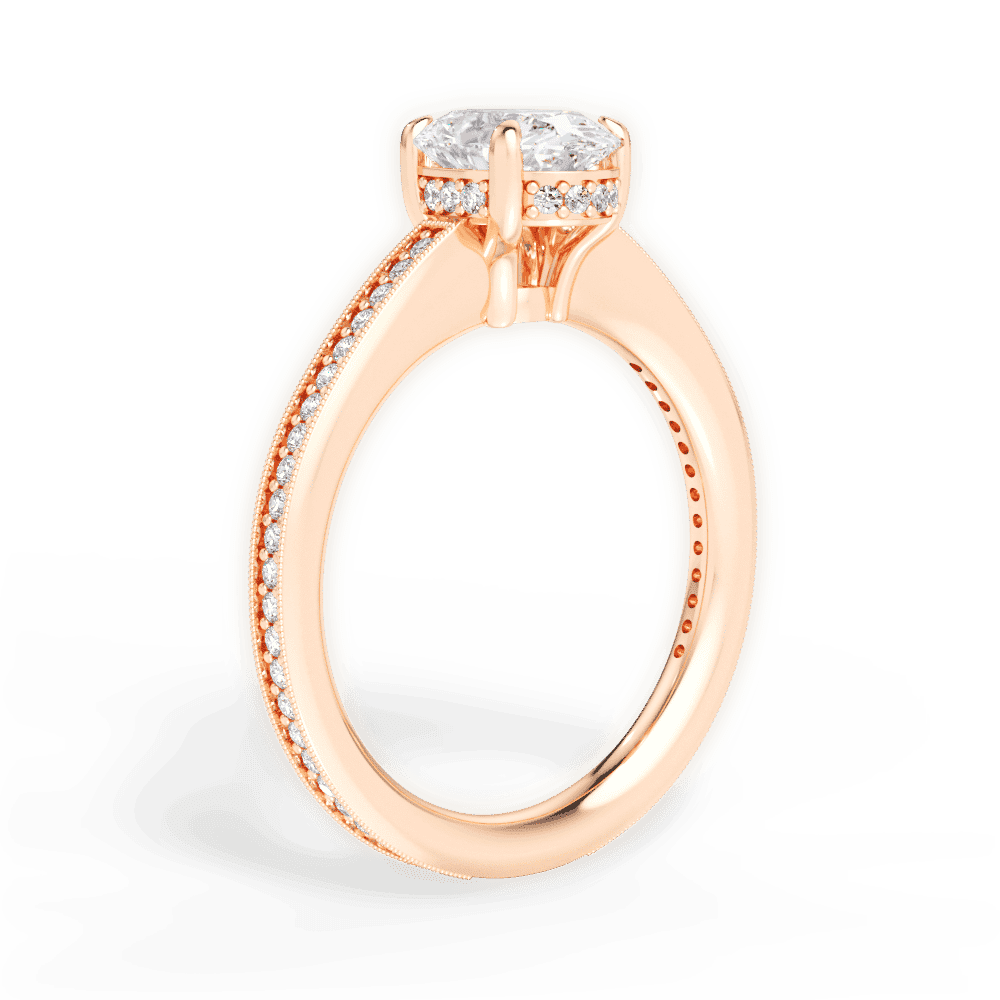 14kt Rose Gold/18kt Rose Gold/oval/front