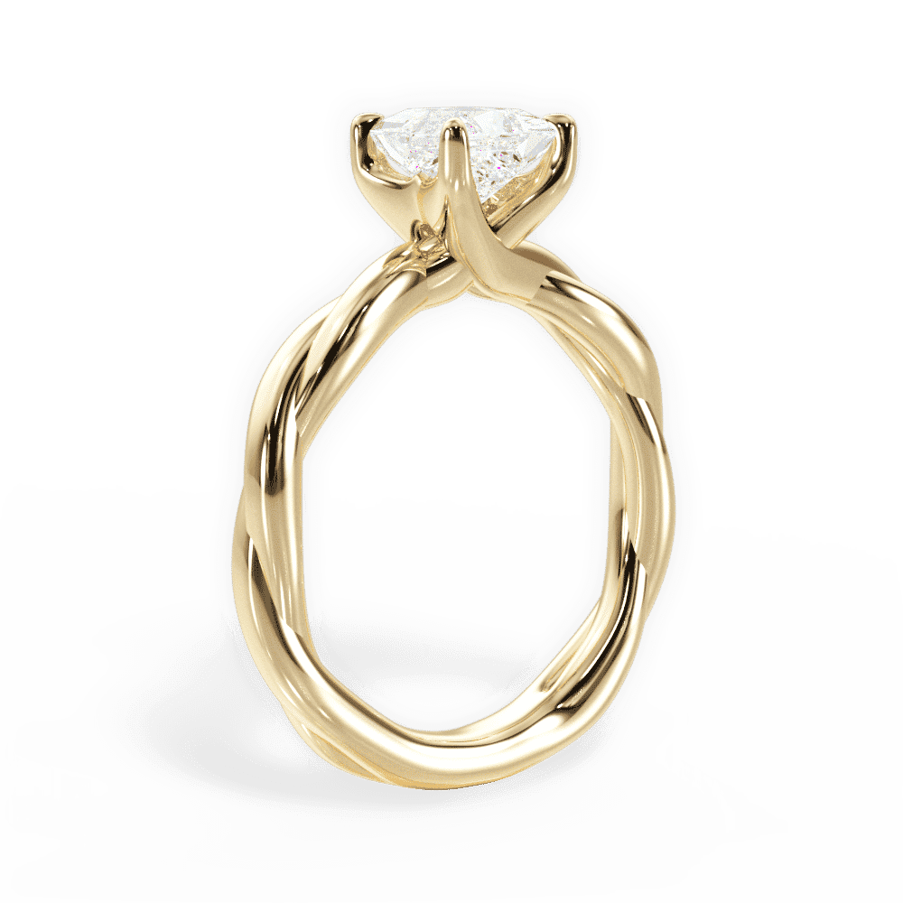 14kt Yellow Gold/18kt Yellow Gold/princess/front