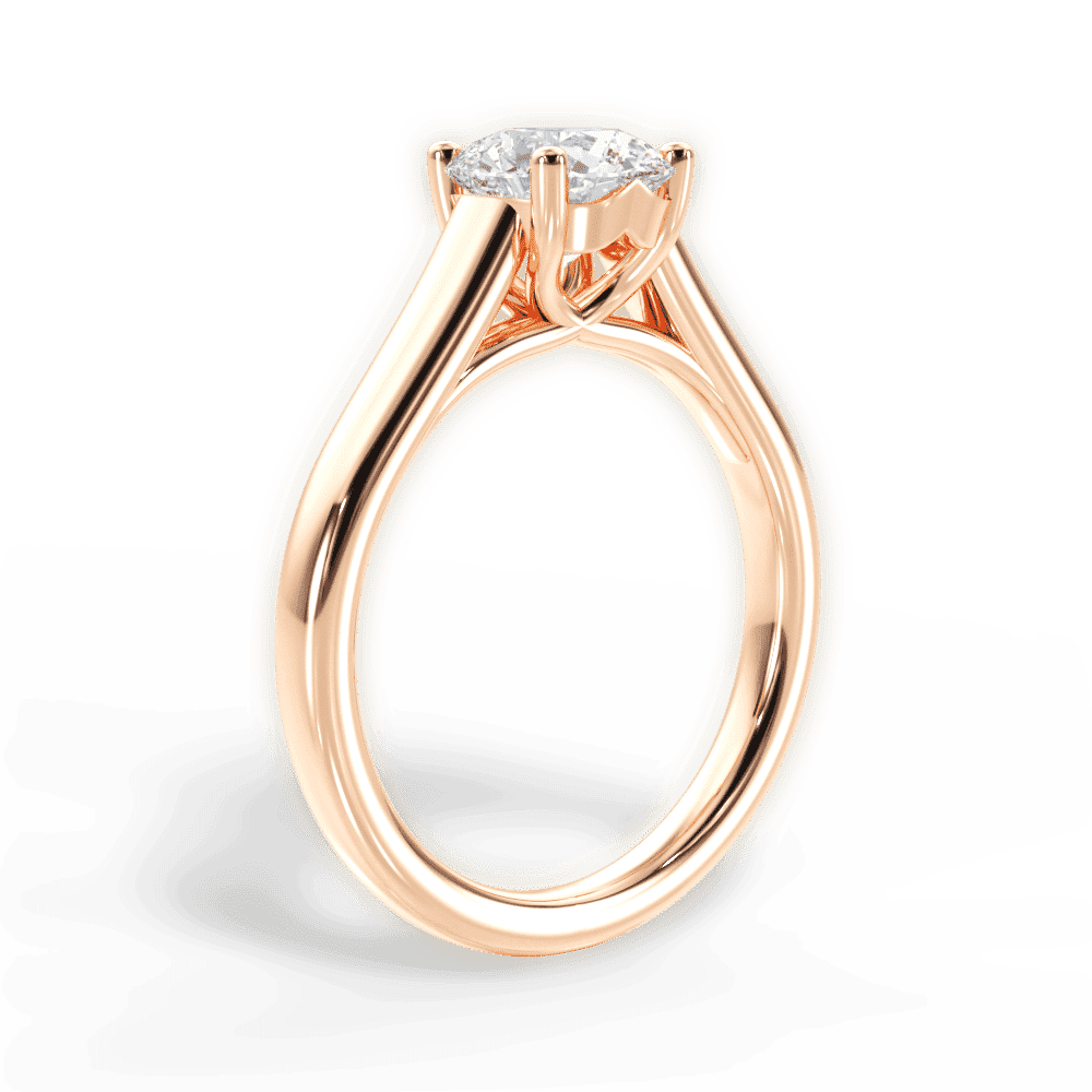 14kt Rose Gold/18kt Rose Gold/round/front