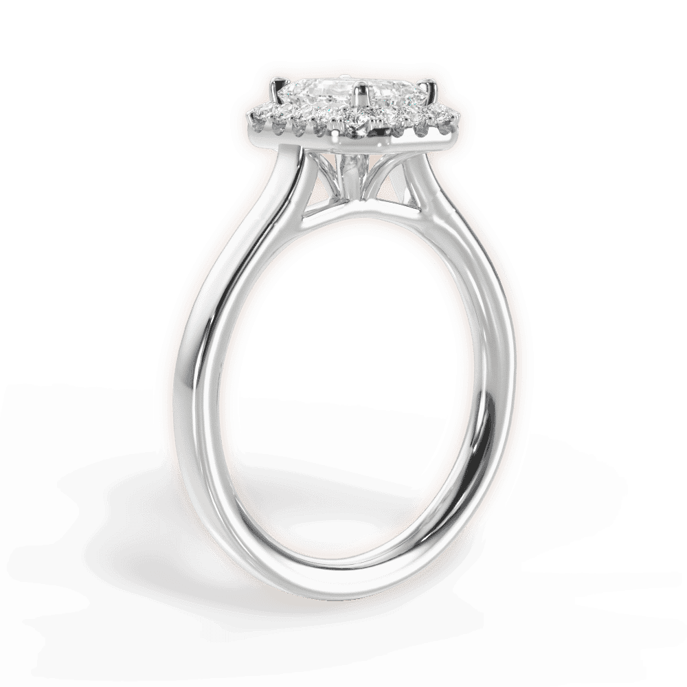 14kt White Gold/18kt White Gold/Platinum/emerald/front