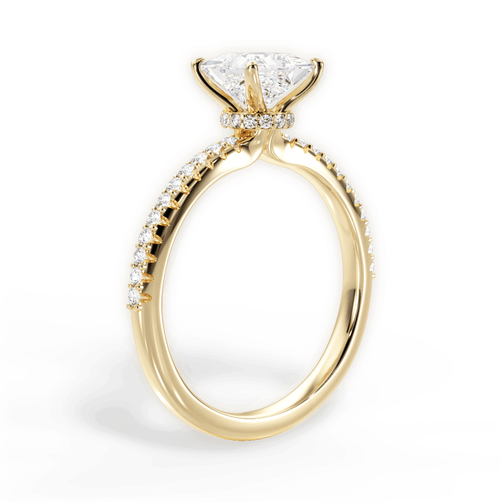 14kt Yellow Gold/18kt Yellow Gold/princess/front