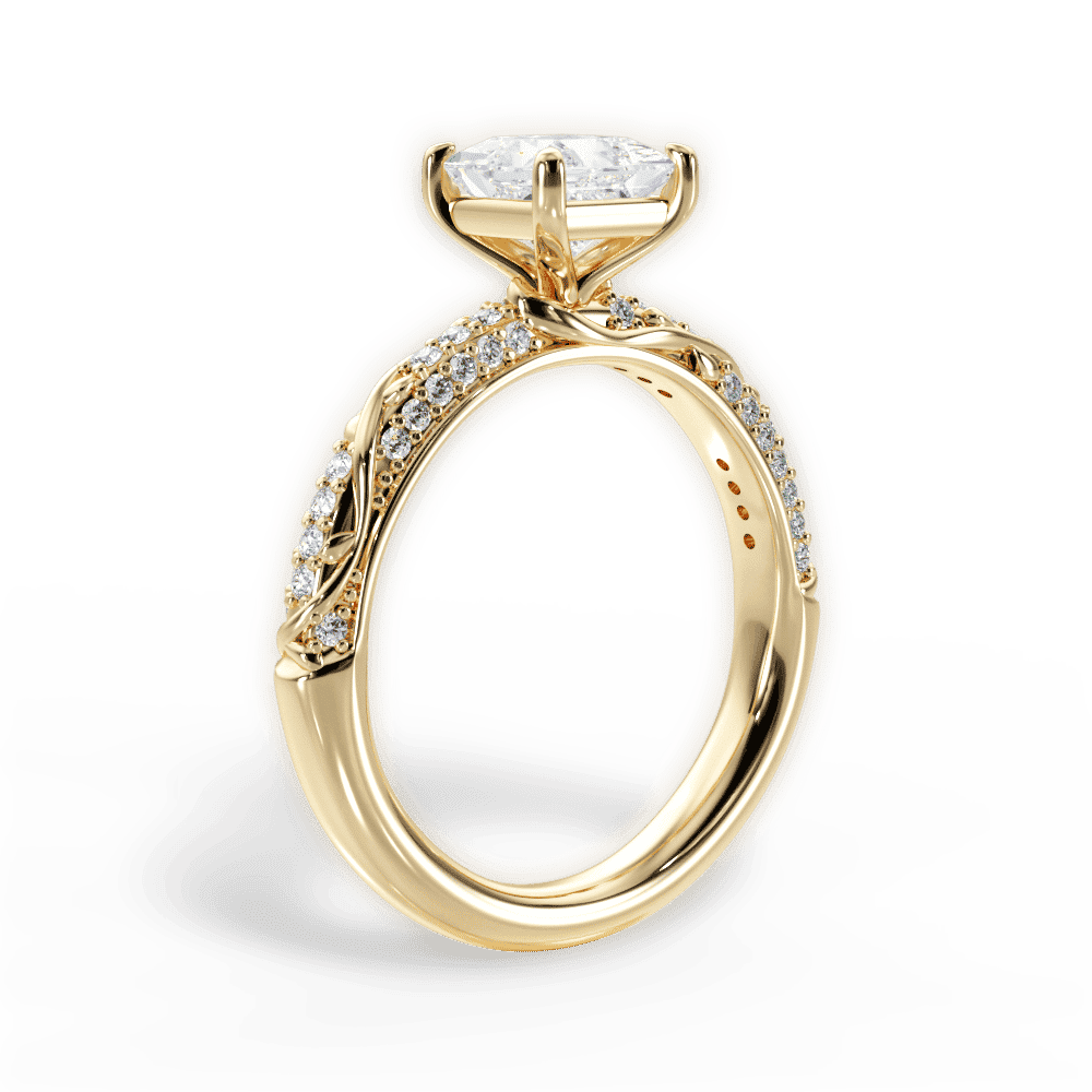 14kt Yellow Gold/18kt Yellow Gold/princess/front