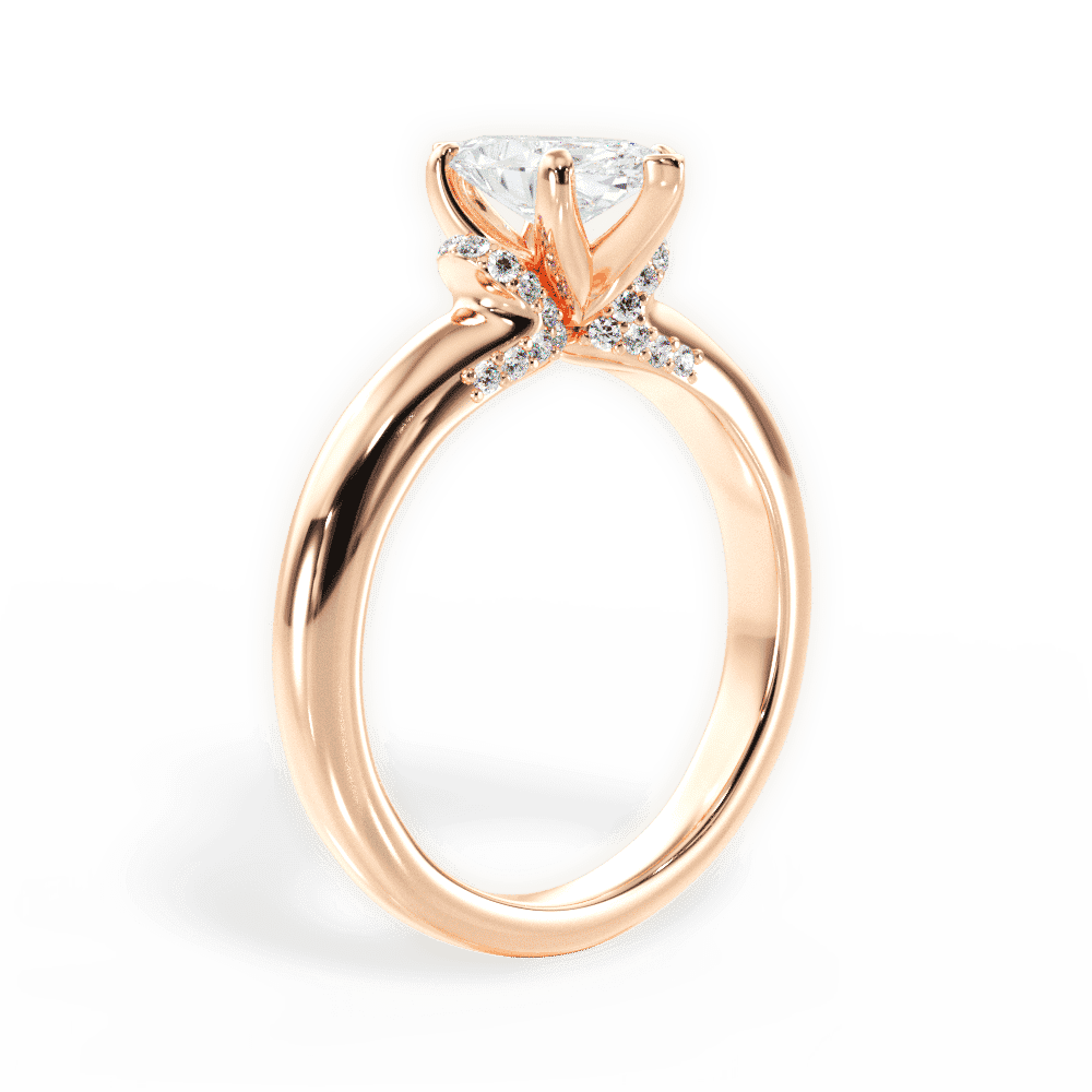 14kt Rose Gold/18kt Rose Gold/marquise/front