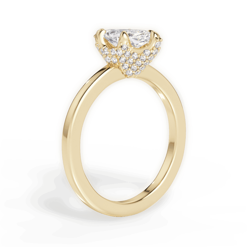 14kt Yellow Gold/18kt Yellow Gold/marquise/front