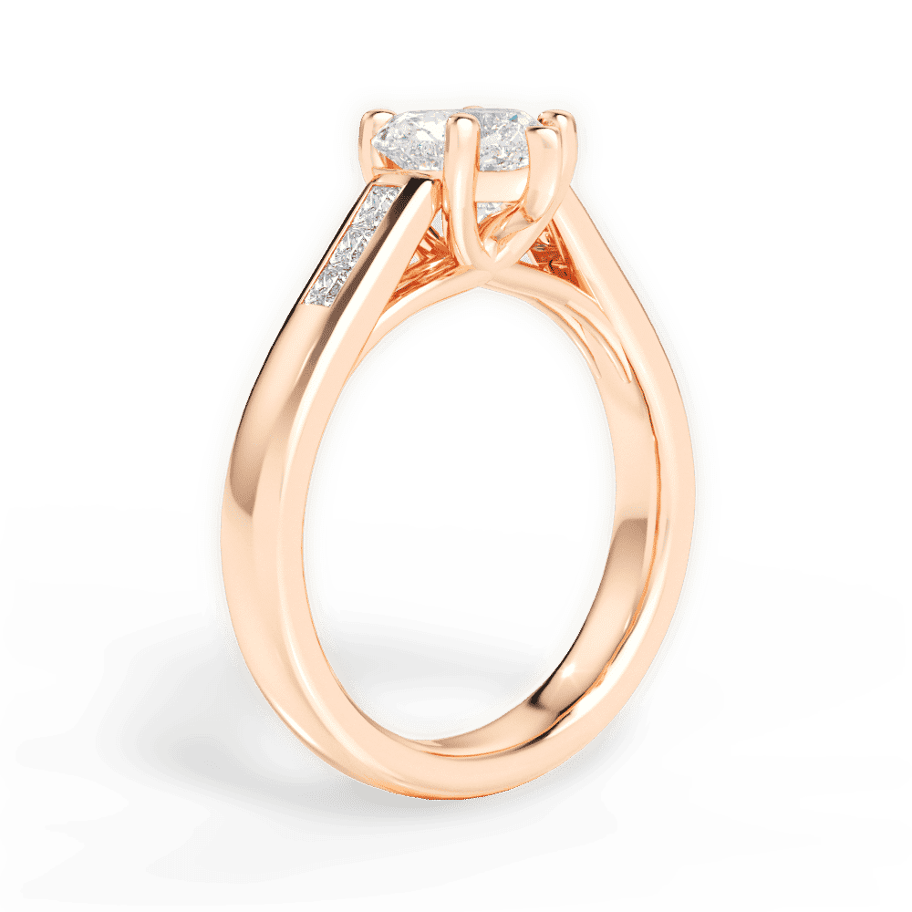 14kt Rose Gold/18kt Rose Gold/heart/front