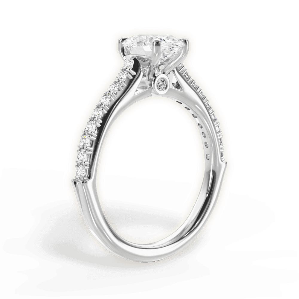 14kt White Gold/18kt White Gold/Platinum/oval/front