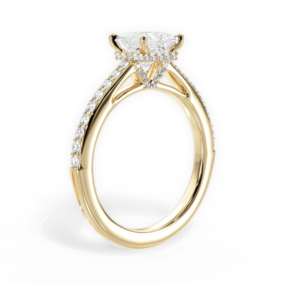 14kt Yellow Gold/18kt Yellow Gold/princess/front