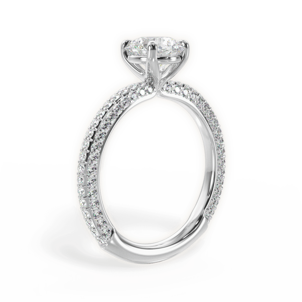 14kt White Gold/18kt White Gold/Platinum/round/front
