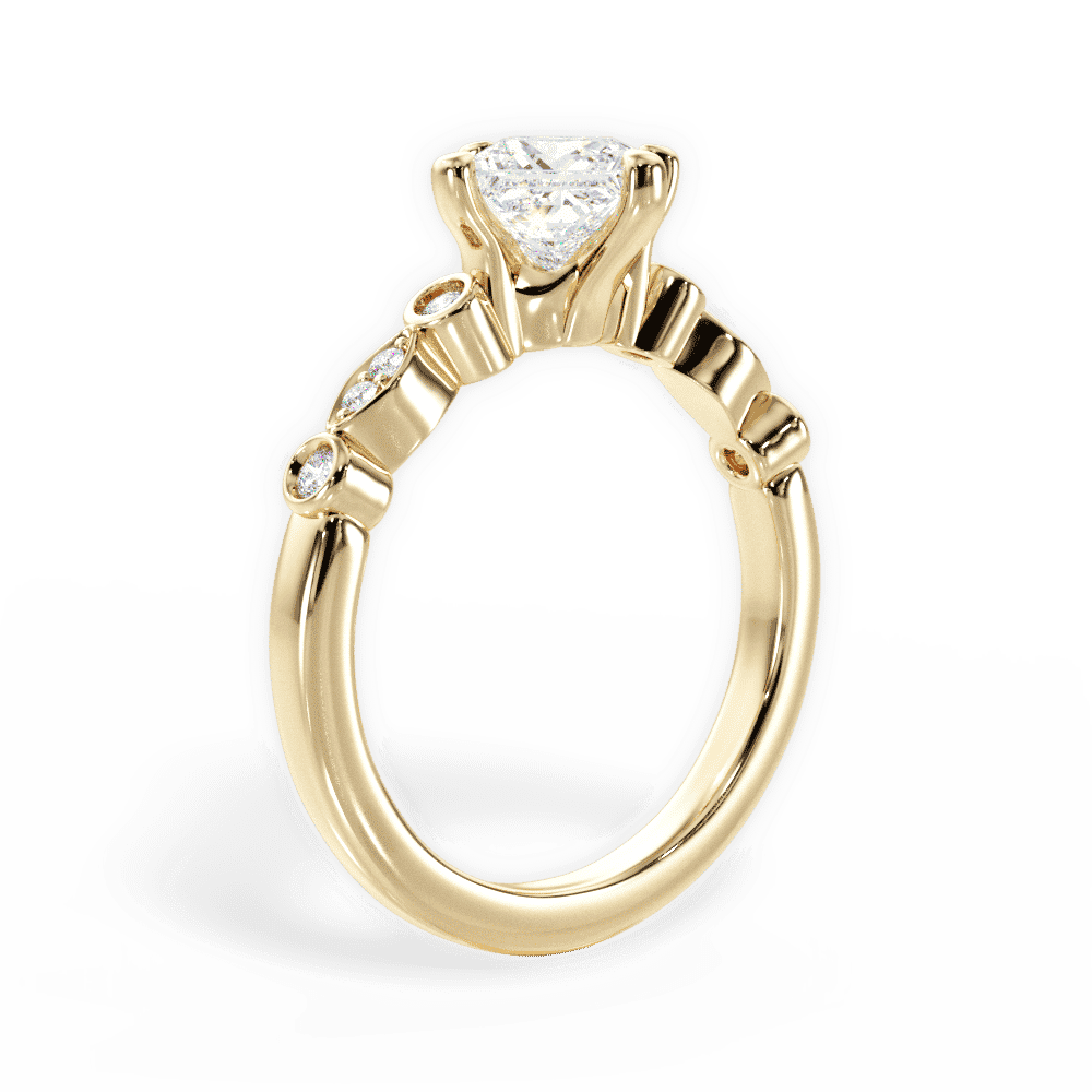 14kt Yellow Gold/18kt Yellow Gold/princess/front