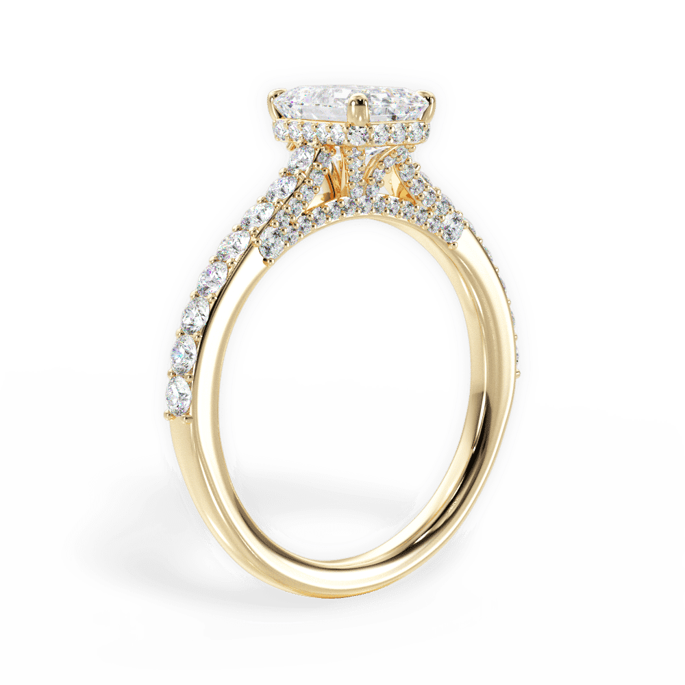 14kt Yellow Gold/18kt Yellow Gold/emerald/front