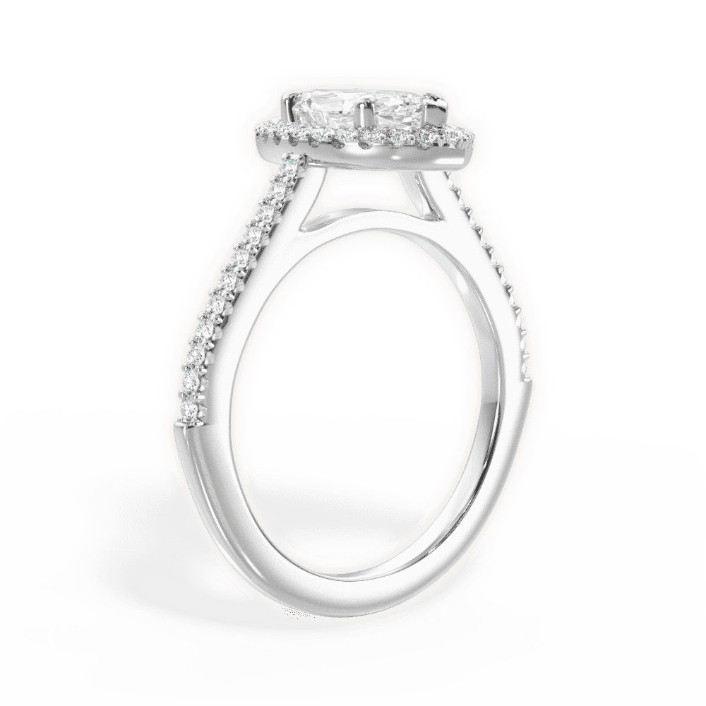 14kt White Gold/18kt White Gold/Platinum/marquise/front