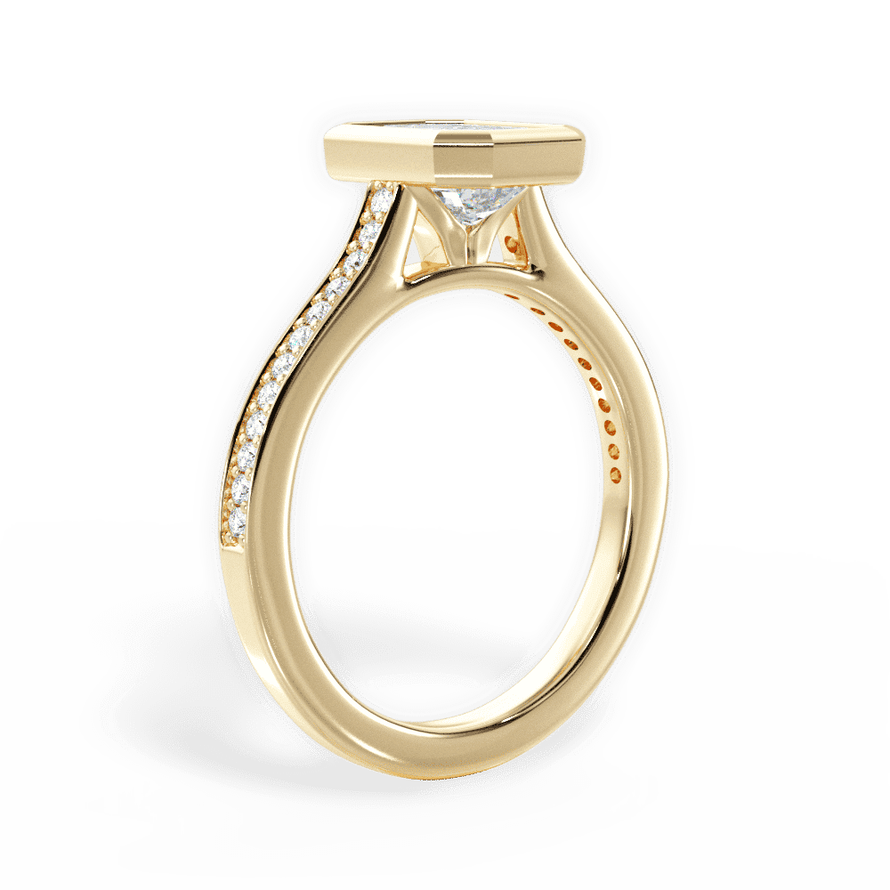 14kt Yellow Gold/18kt Yellow Gold/emerald/front