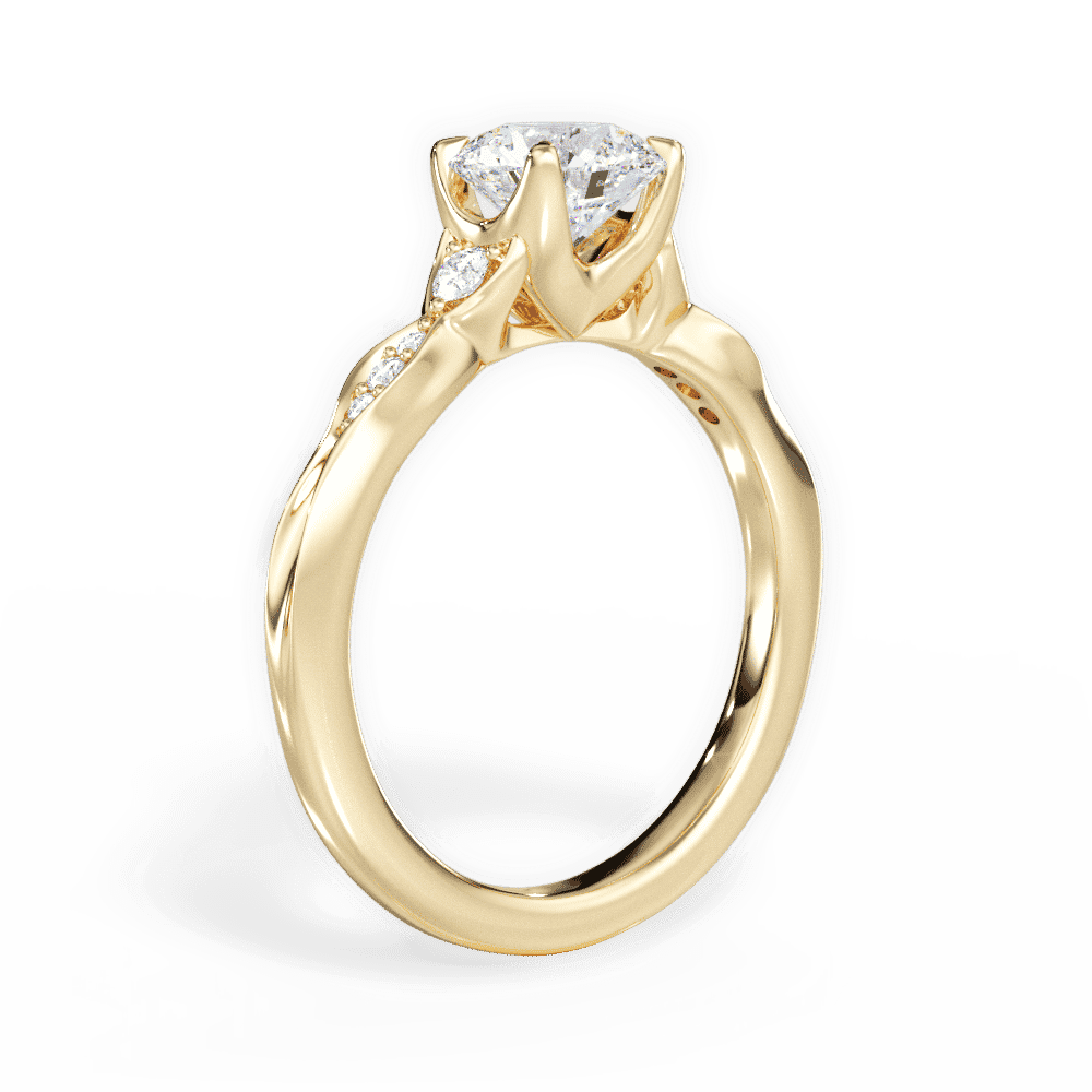 14kt Yellow Gold/18kt Yellow Gold/round/front