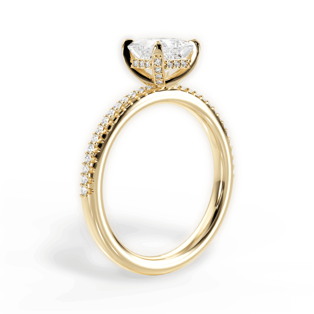 14kt Yellow Gold/18kt Yellow Gold/princess/front