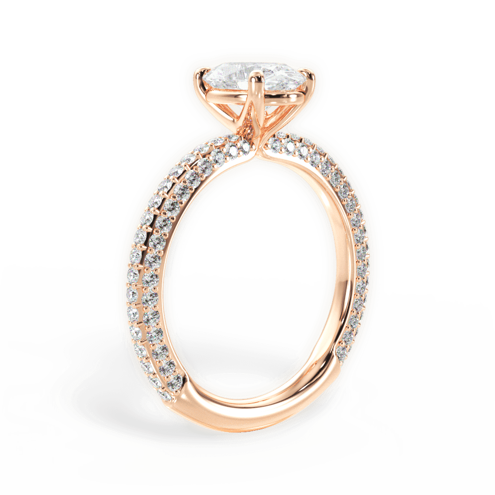 14kt Rose Gold/18kt Rose Gold/oval/front