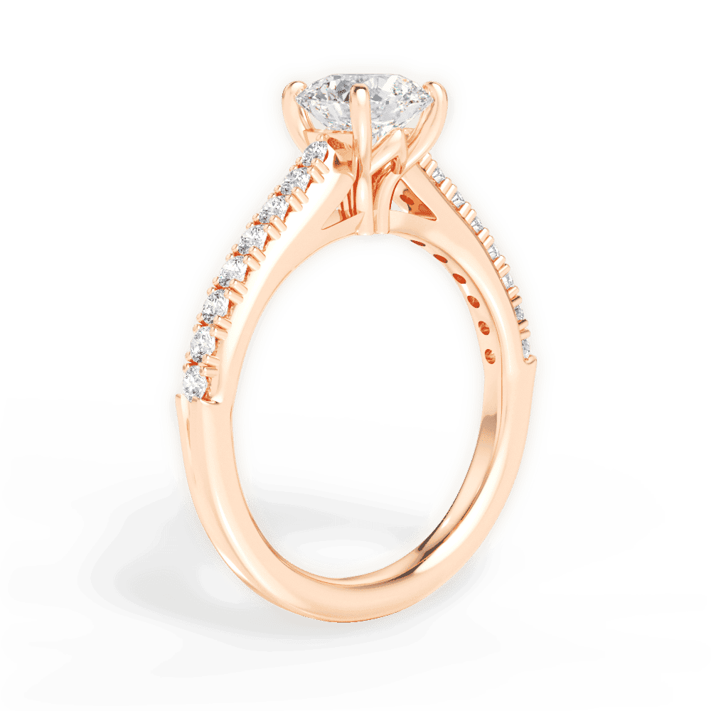 14kt Rose Gold/18kt Rose Gold/round/front