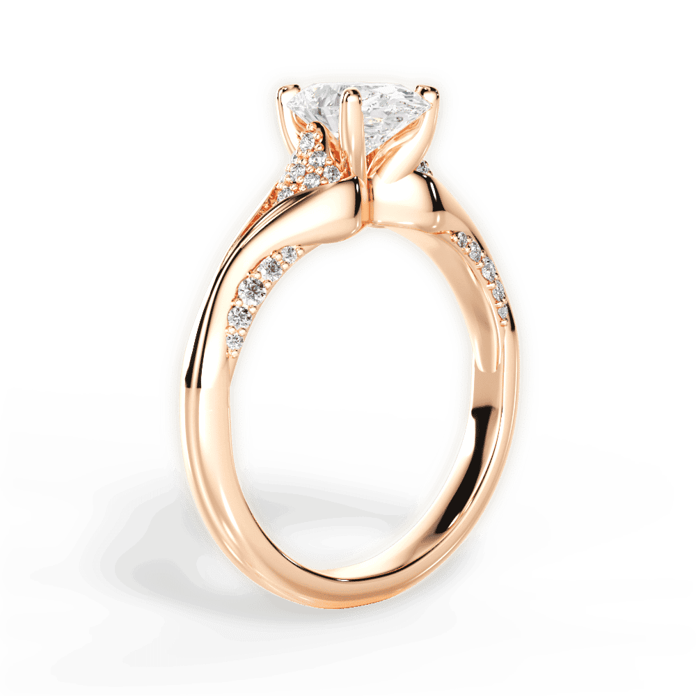 14kt Rose Gold/18kt Rose Gold/oval/front
