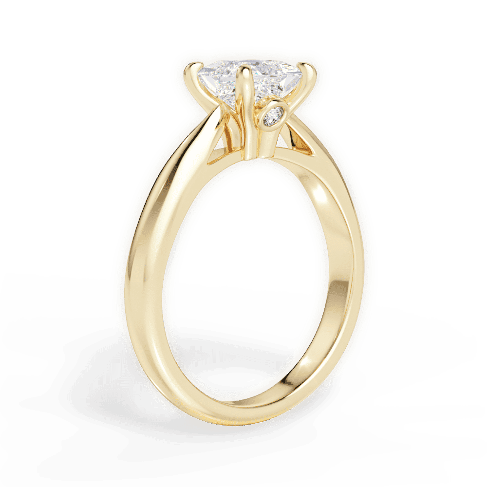 14kt Yellow Gold/18kt Yellow Gold/princess/front