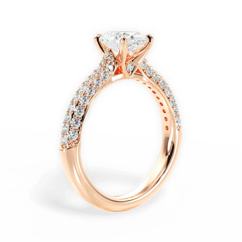 14kt Rose Gold/18kt Rose Gold/oval/front