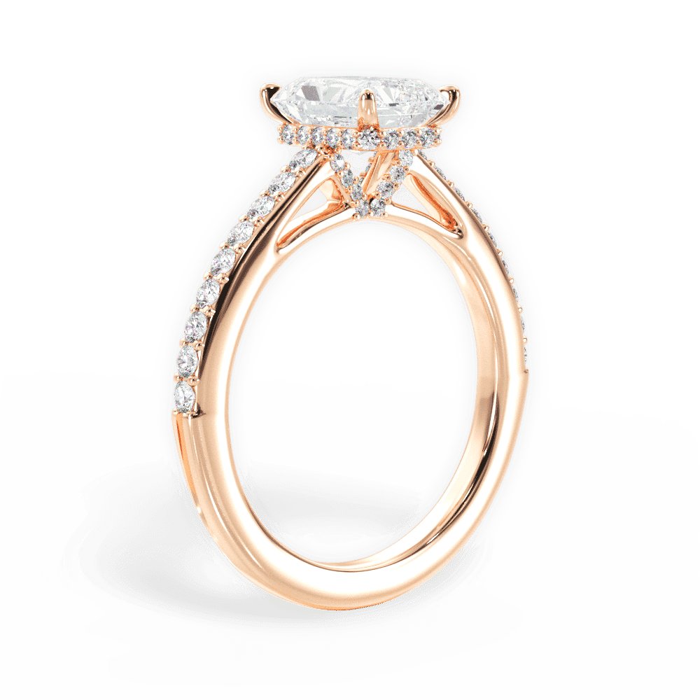 14kt Rose Gold/18kt Rose Gold/radiant/front