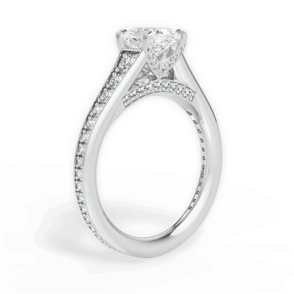14kt White Gold/18kt White Gold/Platinum/oval/front