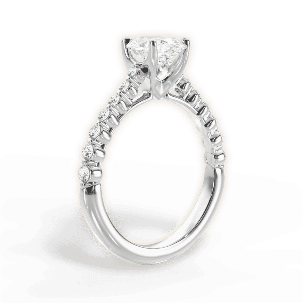 14kt White Gold/18kt White Gold/Platinum/oval/front