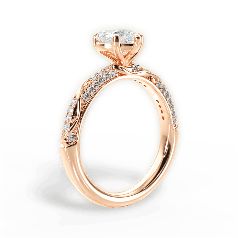 14kt Rose Gold/18kt Rose Gold/heart/front