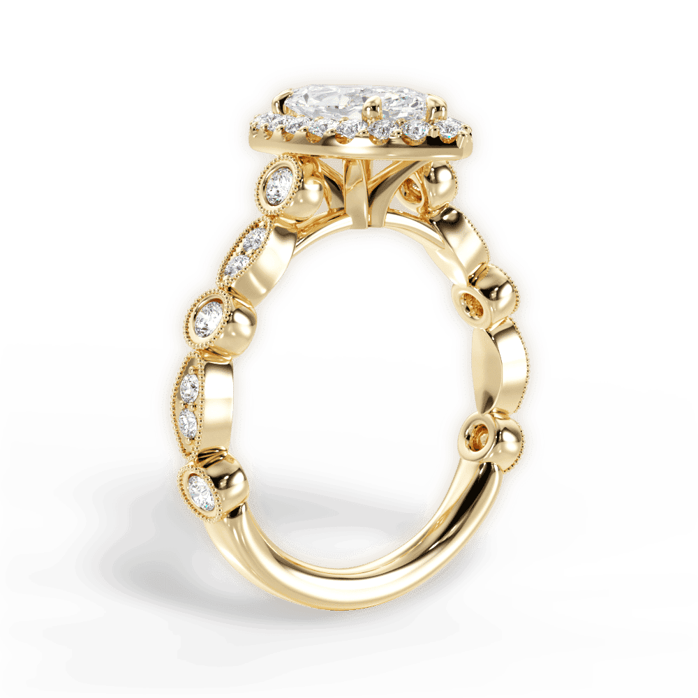 14kt Yellow Gold/18kt Yellow Gold/marquise/front